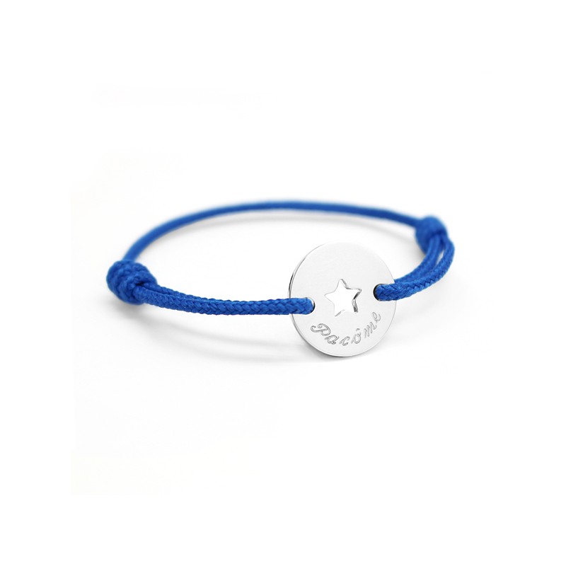 Personalised cord bracelet to engrave - steel - Petits Tresors