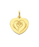 Pendentif cœur Love Bird or jaune - Augis