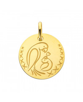 Médaille femme bébé Love Bird or jaune - Augis