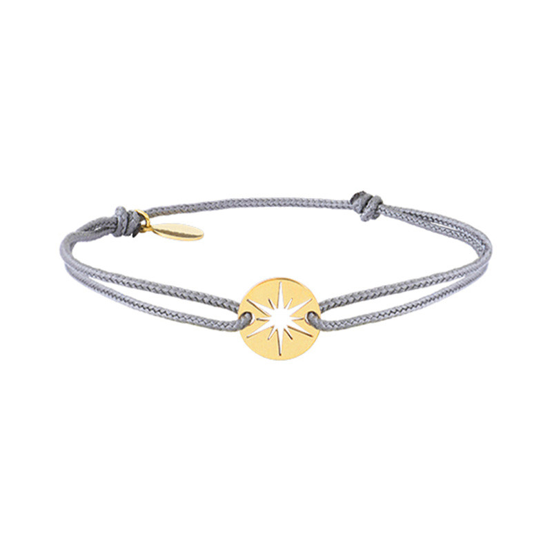 Bracelet étoile - bracelet cordon - or jaune - Lucas Lucor