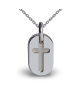 Mikado : pendentif Amen Croix or blanc