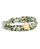 Bracelet Liberty cordon étoile plaqué or