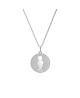 Médaille perlée 1 enfant argent - Lafami