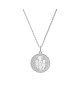 Médaille perlée 4 enfants argent - Lafami