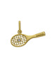 Pendentif raquette de tennis or jaune et diamant