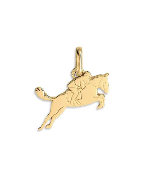 Pendentif cheval et cavalier or jaune