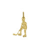 Pendentif joueur de hockey or jaune