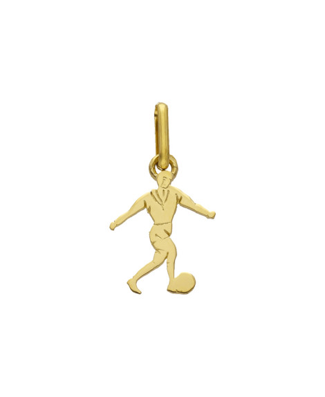 Pendentif footballer en or jaune