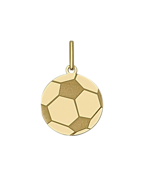 Pendentif ballon de foot en or jaune