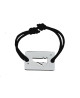 LOUPIDOU : BRACELET LUCKY NUMBER PLAQUE 23 MM (OR BLANC)