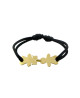 Loupidou : bracelet cordon 2 personnages en or