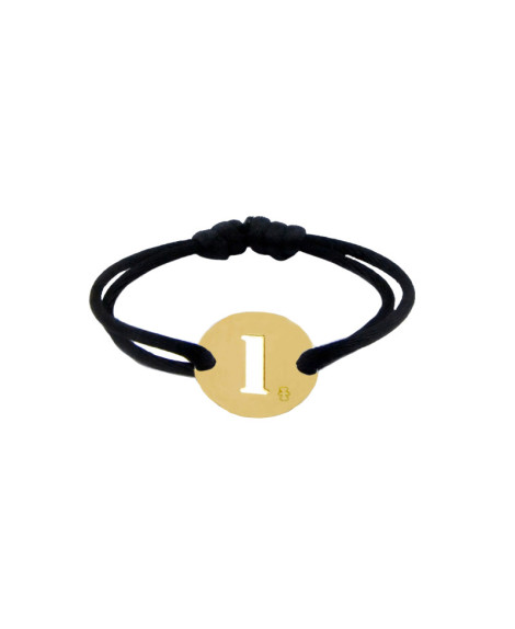 Loupidou : bracelet cordon lucky number (or jaune)