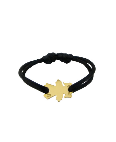 Loupidou : bracelet cordon fille ou garçon (or jaune)