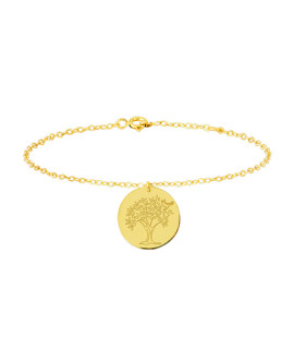 Bracelet breloque arbre de vie or jaune 18K