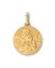 Médaille ange en relief - or jaune 18K