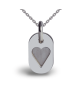 Mikado : pendentif Corazon or blanc