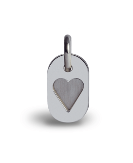 Mikado : pendentif Corazon or blanc