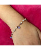 Bracelet enfant perles et breloques fleurs 9K