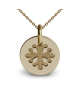 Médaille croix occitane or jaune - Mikado