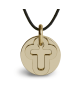 Mikado : pendentif Croix or jaune