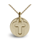 Mikado : pendentif Croix or jaune