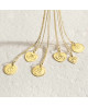 Mini pendentif coeur Love Bird or jaune - Augis