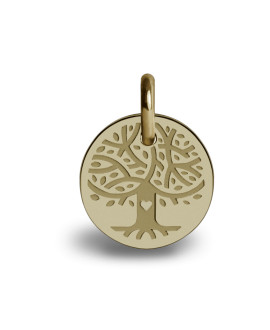 Médaille Love Tree or jaune - Mikado