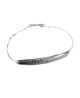 bracelet demi jonc en argent sur chaîne personnalisable