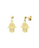 Boucles d'oreilles main de fatma or - Lucas Lucor