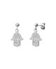 Boucles d'oreilles main de fatma or - Lucas Lucor