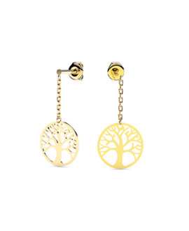 Boucles d'oreilles arbre de vie or - Lucas Lucor