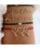 Bracelet Family Multi Coeurs Cordon - Padam Padam